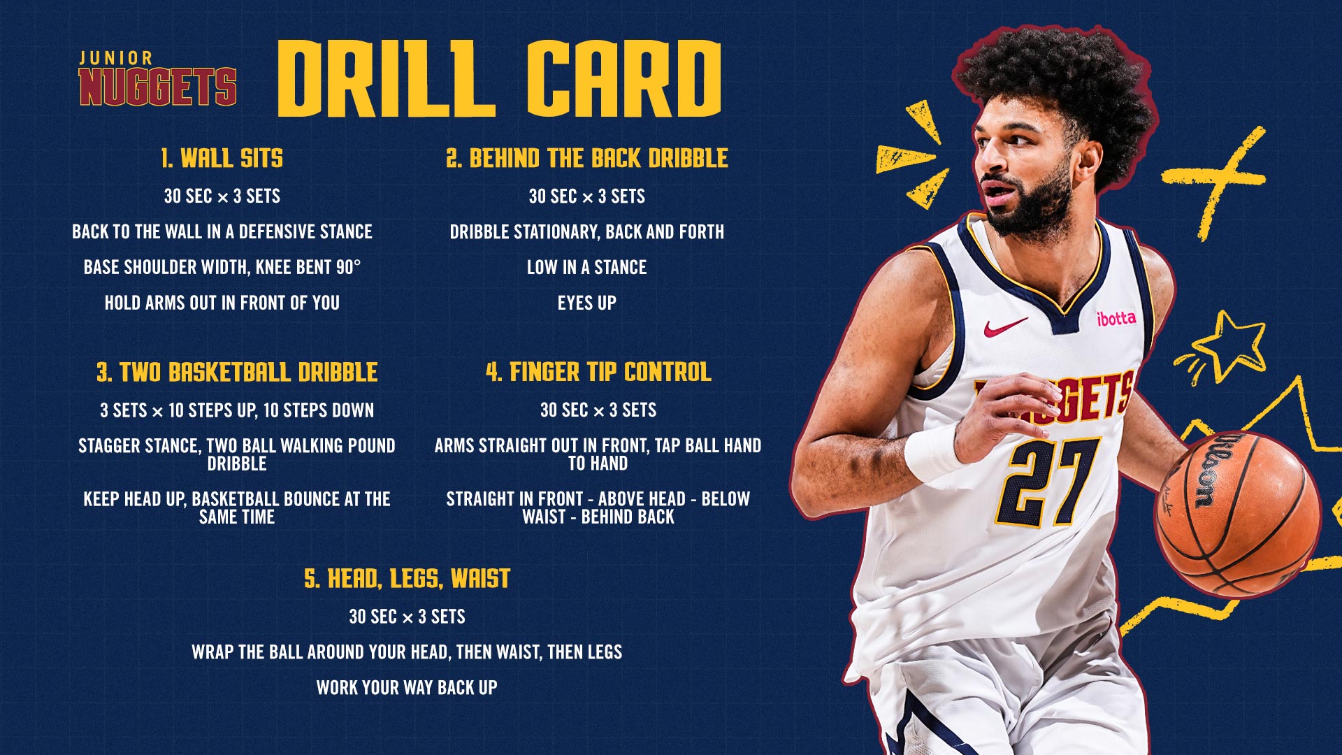 Preview of Jr. Nuggets Drill Card 1